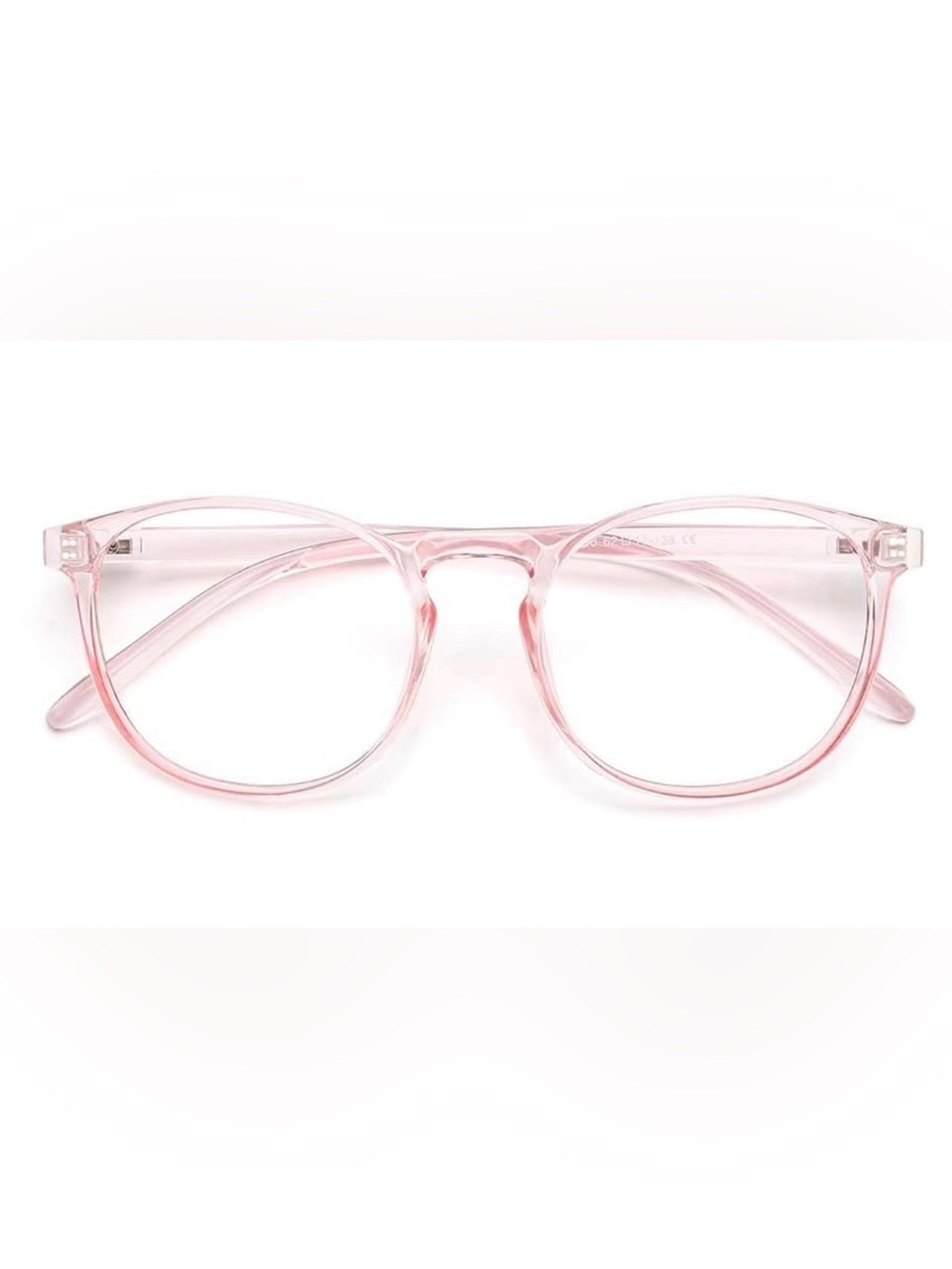 IBOANN Chic & Comfy Blue Light Glasses UV Protection Coating - Pink Round Frames